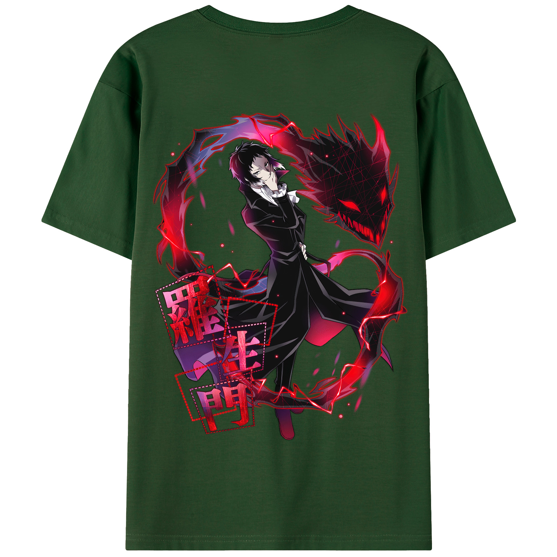 （画像用） 文豪ストレイドッグス Bungo Stray Dogs 綿100％半袖Tシャツ（背面プリント）